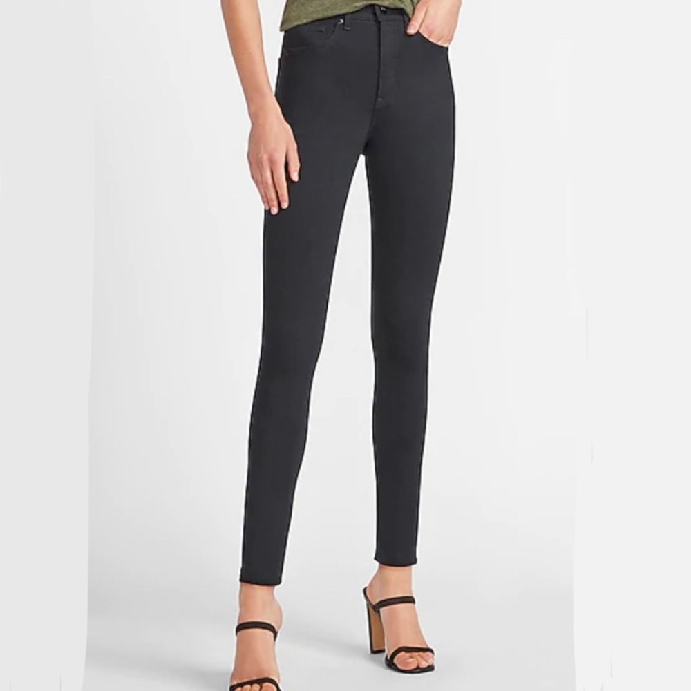 Express High Waisted Black Skinny Jeans